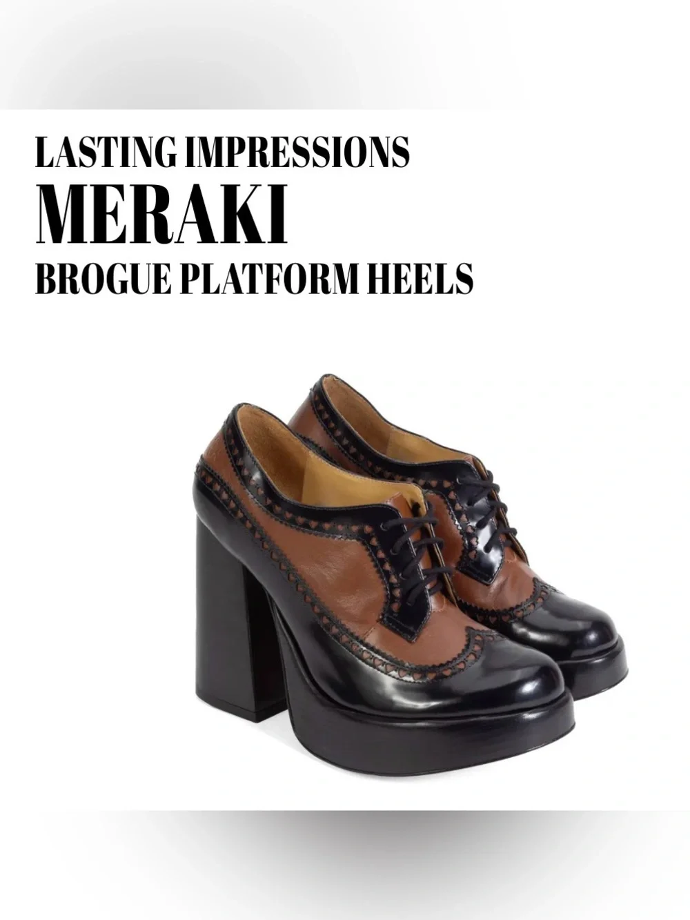 Fluevog LIKE NEW Lasting Impressions Meraki brogue heart platform heel loafer-11
